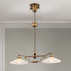 Lustra realizata manual design rustic ARTDESIGN, patina/ champagne 241588 universul-luminii.ro