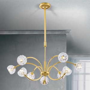 Lustra reglabila design modern de lux Maderno 9L aurie 95578 universul-luminii.ro