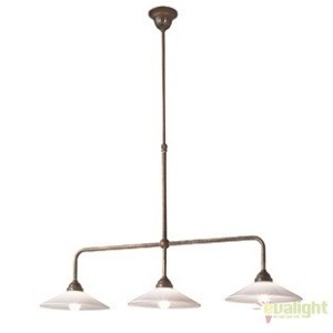 Lustra rustica cu 3 brate, fabricata manual Tabia 212.25.OV