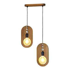 Lustra rustica fabricata manual din lemn MELISSA 2L 151298 universul-luminii.ro