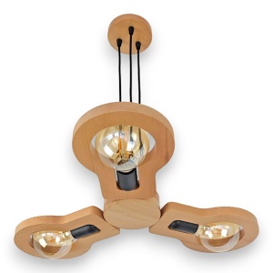 Lustra rustica fabricata manual din lemn YOKO 3L 231728 universul-luminii.ro