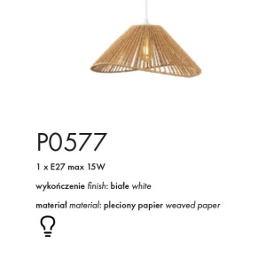Lustra stil modern natural Amalfi I natur 160678 universul-luminii.ro