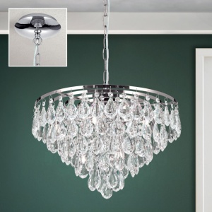 Lustra suspendata cristal K9 design elegant CELESTE D-45 crom 156458 universul-luminii.ro