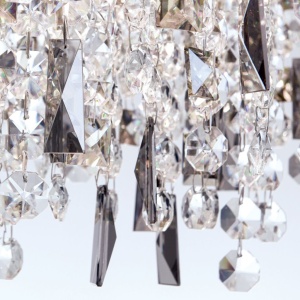 Lustra suspendata cristal K9 design elegant de lux CRYSTALRIVER crom 234788 universul-luminii.ro