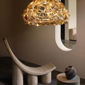 Lustra suspendata design Art Deco realizata manual Quantica 120cm 246958 universul-luminii.ro