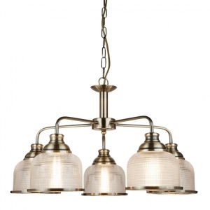 Lustra suspendata design clasic Bistro II 5L alama antique 1685-5AB SRT - Img 1