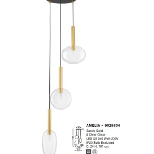 Lustra suspendata design decorativ modern AMELIA 3L 214128 universul-luminii.ro