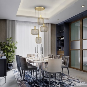 Lustra suspendata design decorativ modern Osiris 4 auriu - Img 2