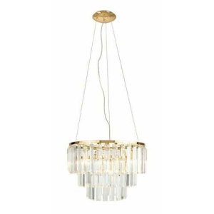 Lustra suspendata design elegant 42cm Monaco, auriu P0423 MX - Img 1