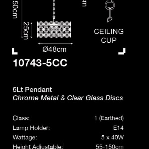 Lustra suspendata design elegant Belle 5LT - Img 3