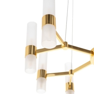 Lustra suspendata design minimalist Tub 10 auriu 239328 universul-luminii.ro