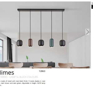 Lustra suspendata design moderm Nimes 5L - Img 5