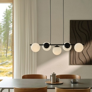Lustra suspendata design modern Lilly negru5L - Img 2