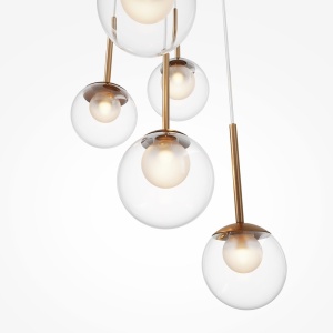 Lustra suspendata design modern minimalist Basic 5L aurie - Img 2