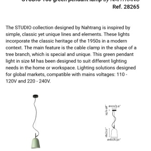 Lustra suspendata design modern Studio 160 verde 161028 universul-luminii.ro