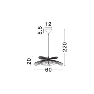 Lustra suspendata design natural, ARTIC, D 60cm 243938 universul-luminii.ro