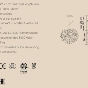 Lustra suspendata design unicat realizata manual Veli Aurea Small, 42cm - Img 2