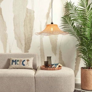 Lustra suspendata din bambus Ibiza L 65cm, natur 231628 universul-luminii.ro