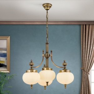 Lustra suspendata eleganta stil clasic Nostalgie 4L patina/ champagne 163718 universul-luminii.ro