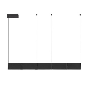 Lustra suspendata LED aluminiu negru FLUSSO - Img 2