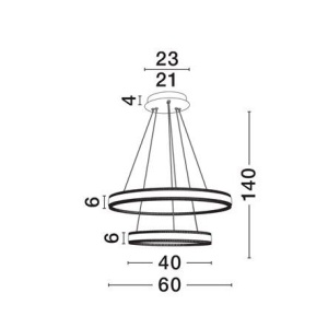 Lustra suspendata LED design circular Alaro 60cm NVL-9019728 - Img 5