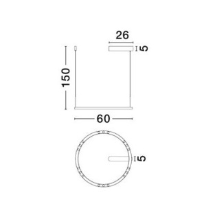 Lustra suspendata LED design circular LUNETTE 60cm NVL-9030925 247998 universul-luminii.ro