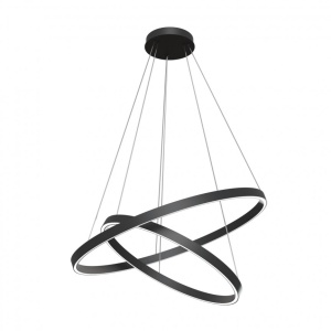 Lustra suspendata LED design tehnic Rim negru MYMOD058PL-L74B4K