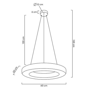 Lustra suspendata LED Florens 60 auriu - Img 3