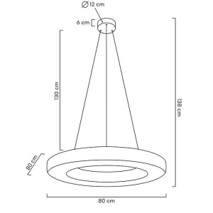 Lustra suspendata LED Florens 80 auriu - Img 5