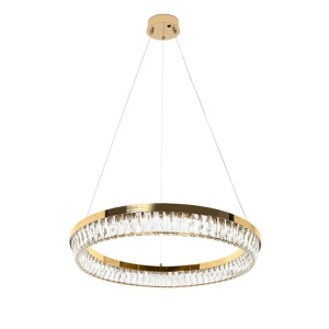 Lustra suspendata LED, Metal, Sticla, SAYOV 60 auriu