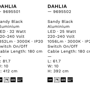 Lustra suspendata LED tip Lampadar L-60cm, DAHLIA NVL-9695502 - Img 7