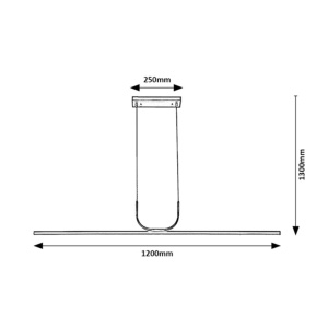 Lustra Suspendata Liniara, LED, Crom, Elia - Img 2