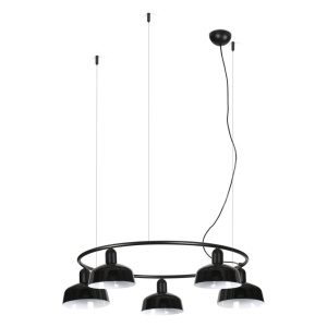 Lustra suspendata metal TATAWIN S 5L negru