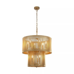 Lustra suspendata moderna metal auriu Split 9Lt - Img 2
