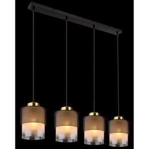 Lustra suspendata OLGA 4L negru/satin - Img 3