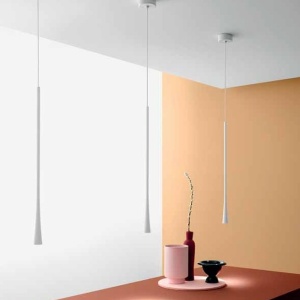 Lustra suspendata, Pendul LED slim DAFNE H-40cm alb, negru sau auriu 230268 universul-luminii.ro