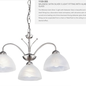 Lustra suspendata stil clasic Milanese 3L argintiu 1133-3SS SRT - Img 2