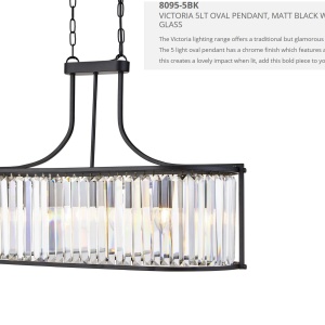 Lustra traditionala stil clasic Victoria oval negru 8095-5BK SRT 59528 universul-luminii.ro