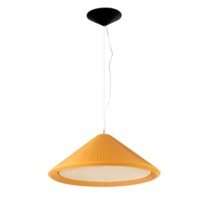 Lustra XXL suspendata design decorativ SAIGON IN 70cm yellow