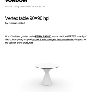 Masa de exterior / interior design modern premium VERTEX 90cm - Img 3
