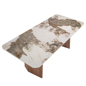 Masa deosebita design LUX Porcelain Marble 200x90cm - Img 6