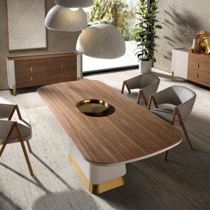 Masa deosebita design LUX Walnut-Bej 200x95cm - Img 6