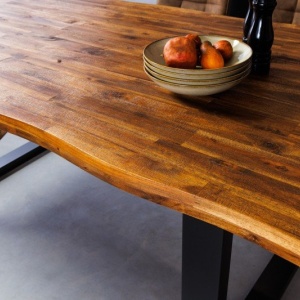 Masa design industrial Genesis 200cm salcam maro - Img 3