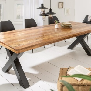 Masa design industrial Iron Craft X II 240cm Mango A-6540057 VC - Img 9