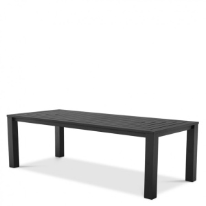 Masa design LUX din aluminiu Vistamar negru, 240x105cm 115001 HZ
