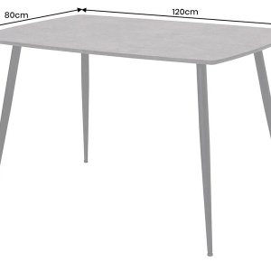 Masa dining APARTMENT 120cm gri beton - Img 2