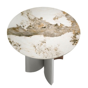 Masa dining deosebita design LUX Walnut-Marble 150cm - Img 5