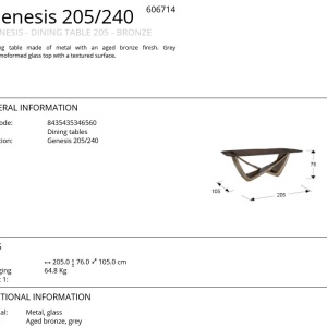 Masa dining design LUX Genesis 205 - Img 6