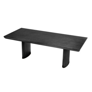 Masa Dining din Lemn, MDF furniruit, Gri Carbune, Winston 230x100cm - Img 4