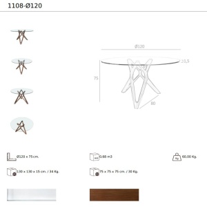 Masa dining moderna design original si inovativ Round 120cm - Img 9
